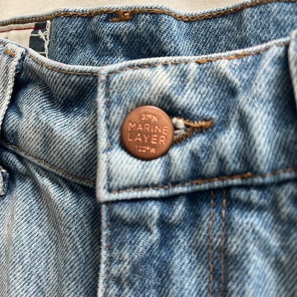 Marine Layer Sasha Floral Embroidered Denim Jean Shorts | Size 25 - Picture 5 of 12